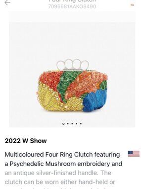 Alexander Mcqueen NIB (4) Ring Mushroom Clutch (RUNWAY 2022) (ORIG. $4590)
